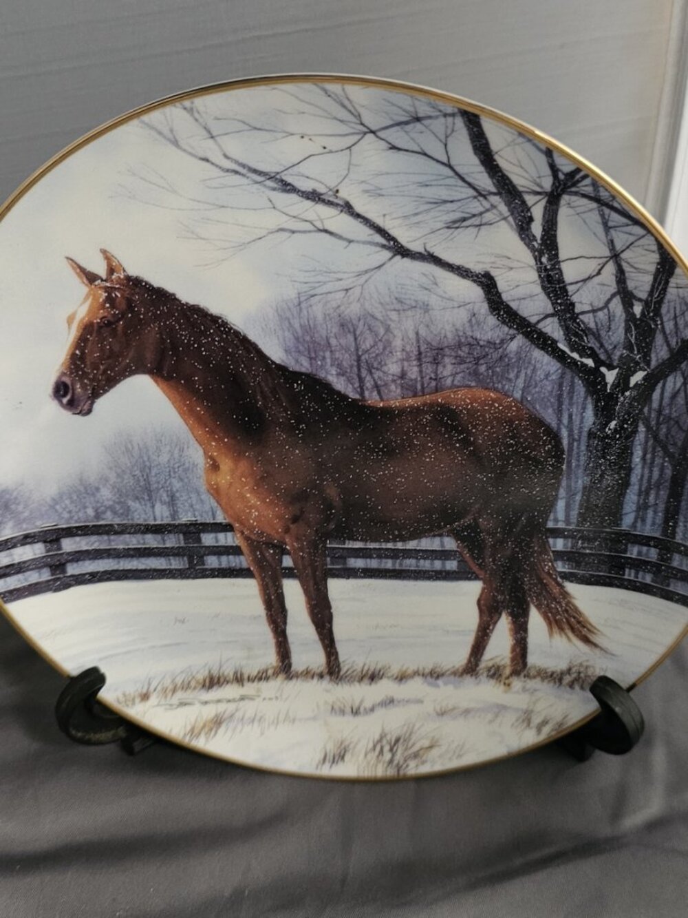 "Winter Pasture" by Donald W. Patterson the Danbury Mint Horse Plate